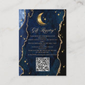 Celestial Quinceanera QR Gift Enclosure Card Informatiekaartje (Voorkant)