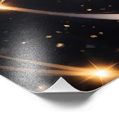 Celestial Radiance – Golden Starburst Glow Poster (Hoek)