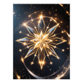 Celestial Radiance – Golden Starburst Glow Poster (Voorkant)