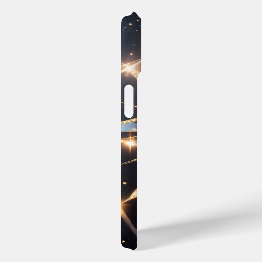 Celestial Radiance Golden Starburst Phone Case (Achterkant / Rechts)