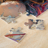 Celestial Radiance - Rainbow Winged Angel Portret Legpuzzel (Zijkant)