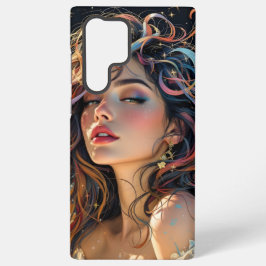 Celestial Radiance - Rainbow Winged Angel Portret Samsung Galaxy Hoesje