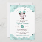 Celestial Ram Astrologie teken Mint Baby shower Kaart (Voorkant)