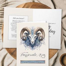 Celestial Ram Fantasy Zodiac Symbool Ram Verjaarda Kaart