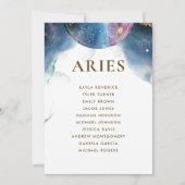 Celestial Ram Zitkaart Kaart w / Gast Naam (Achterkant)
