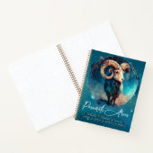 Celestial Ram Zodiac Etherische Fantasie Ram Notitieboek (Binnen)