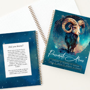 Celestial Ram Zodiac Etherische Fantasie Ram Notitieboek