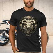 Celestial Ram Zodiac Symbool Fantasy Ram Ram Manne T-shirt