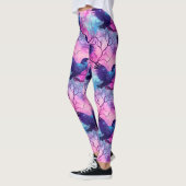 Celestial Raven Galaxy Pastel Halloween Patroon Leggings (Links)