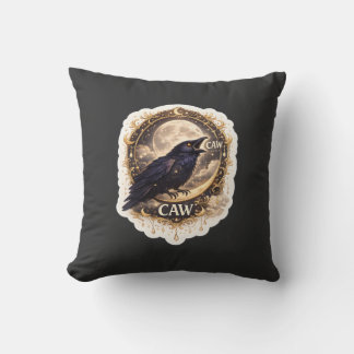 Celestial Raven Moon Gothic Night Nature Vibes Kussen