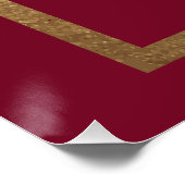 Celestial Red Gold Verjaardag snoep & lekkernijen Perfect Poster (Hoek)