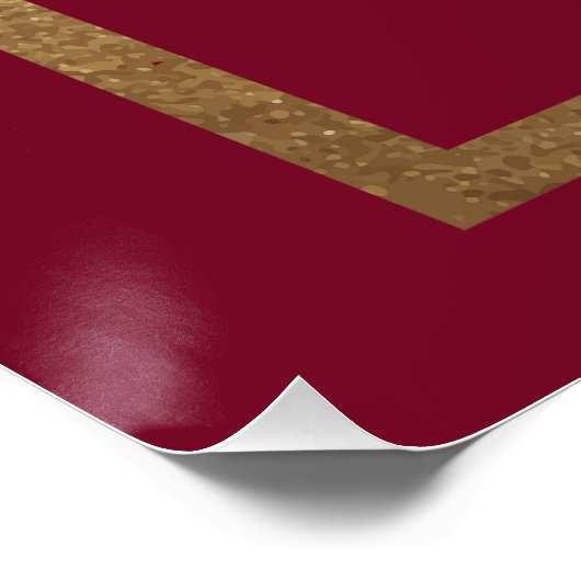 Celestial Red Gold Verjaardag snoep & lekkernijen Perfect Poster (Hoek)