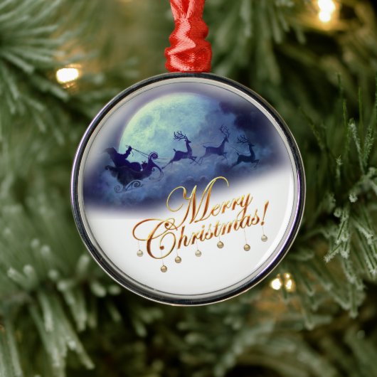 Celestial Reindeer Delight Metalen Ornament (Boom)