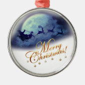 Celestial Reindeer Delight Metalen Ornament (Voorkant)