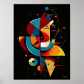 Celestial Rhythm – Abstract Geometric Motion Poster (Voorkant)