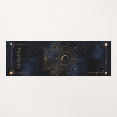 Celestial Rising Sun Monogram Palmen Gouden Glitte Yogamat (Voorkant (horizontaal))