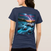 Celestial River Dreams - Abstracte zonsondergang e Tri-Blend Shirt (Achterkant)