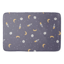 Celestial Rocket Moon Stars Planetenpatroon