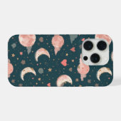Celestial Romance Dreamy Moon & Stars Valentine Se iPhone Hoesje (Achterkant horizontaal)