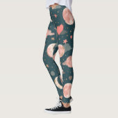 Celestial Romance Dreamy Moon & Stars Valentine Se Leggings (Links)