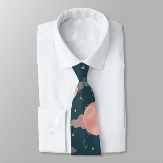 Celestial Romance Dreamy Moon & Stars Valentine Se Stropdas (Gebonden)