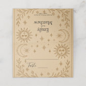 Celestial Romance Elegant Celestial Design Plaatskaartje (Buitenkant ongevouwen)