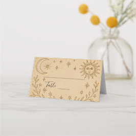 Celestial Romance Elegant Celestial Design Plaatskaartje