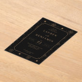 Celestial Romance Wedding Acryl Uitnodigingen (Laagn)