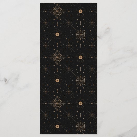 Celestial Romance Wedding Menu (Achterkant)