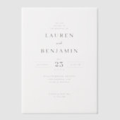 Celestial Romance Wedding Vellum Uitnodigingen (Voorkant)