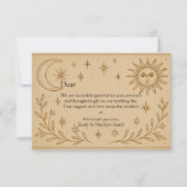 Celestial Romance Zon en Maan Ontwerp Bedankkaart (Voorkant)