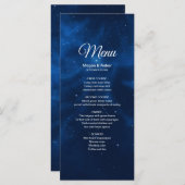 Celestial Romantic Blue Galaxy Night Sky Menu (Voorkant / Achterkant)
