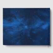 Celestial Romantic Blue Nebula Galaxy Gastenboek (Achterkant)