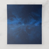 Celestial Romantic Blue Universe Plaatskaartje (Binnenkant ongevouwen)