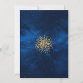 Celestial Romantic Modern Blue Universe Save The Date (Achterkant)