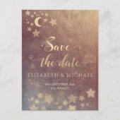 Celestial romantic moon and sterren calligraphy an aankondigingskaart (Voorkant)