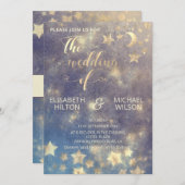 Celestial romantic moon and sterren calligraphy Go Kaart (Voorkant / Achterkant)