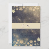 Celestial romantic moon and sterren calligraphy Go Kaart (Achterkant)