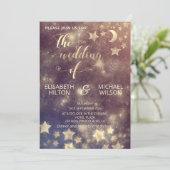 Celestial romantic moon and sterren calligraphy Go Kaart (Staand voorkant)