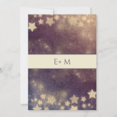 Celestial romantic moon and sterren calligraphy Go Kaart (Achterkant)