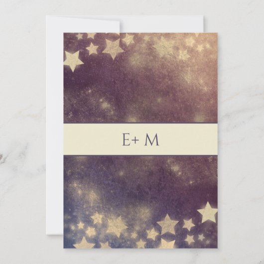 Celestial romantic moon and sterren calligraphy Go Kaart (Achterkant)