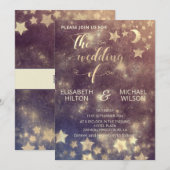 Celestial romantic moon and sterren calligraphy Go Kaart (Voorkant / Achterkant)