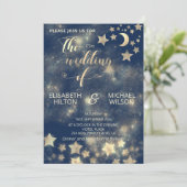 Celestial romantic moon and sterren calligraphy Go Kaart (Staand voorkant)