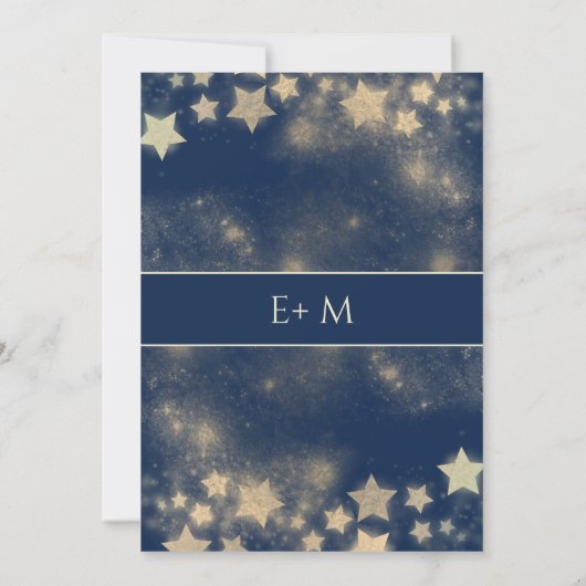 Celestial romantic moon and sterren calligraphy Go Kaart (Achterkant)