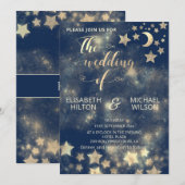 Celestial romantic moon and sterren calligraphy Go Kaart (Voorkant / Achterkant)