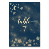 Celestial romantic moon and sterren calligraphy Ta Kaart (Voorkant)