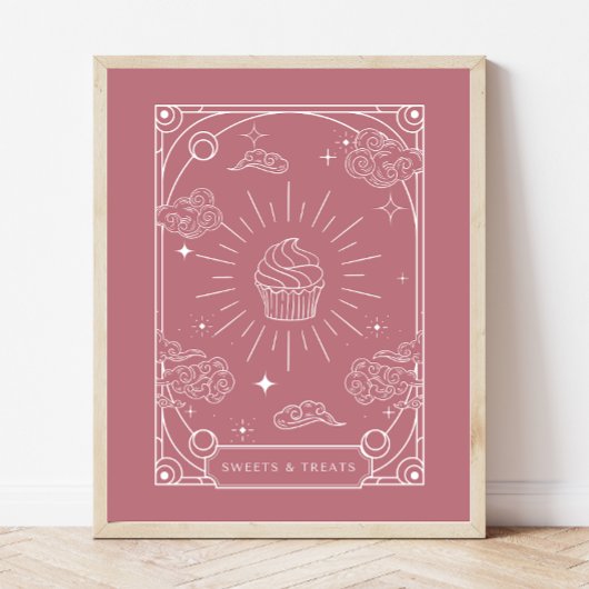 Celestial Roos Baby shower Sweets & Treats Teken Poster