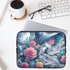 Celestial Rose Witch Dreamscape Laptop Sleeve