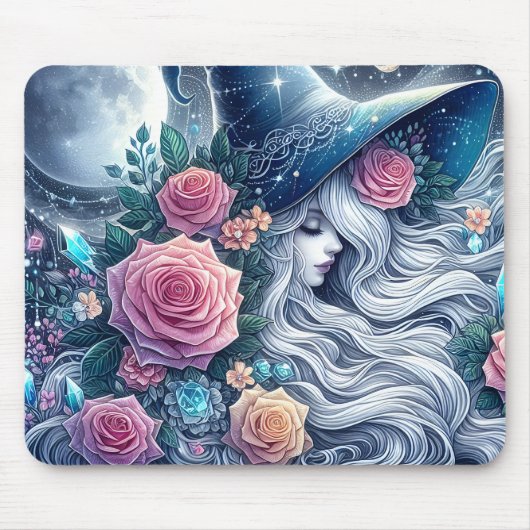 Celestial Rose Witch Dreamscape Muismat (Voorkant)