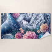 Celestial Rose Witch Dreamscape Strandlaken (Voorkant)